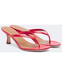 STAUD - Freja Leather Thong Sandals - Lyst