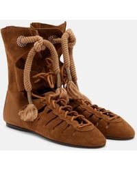 Isabel Marant - Liade Suede Lace-Up Ankle Boots - Lyst
