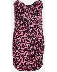 Alex Perry - Axton Leopard-Print Minidress - Lyst
