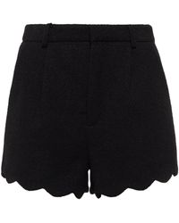 Saint Laurent Wool-blend Tweed Shorts - Black