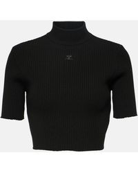 Courreges - Ribbed-knit Crop Top - Lyst