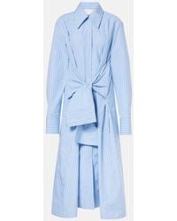 Jil Sander - Pinstripe Cotton Shirt Dress - Lyst