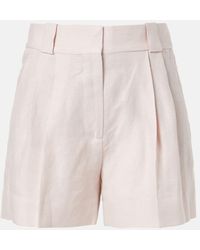 Blazé Milano - Selle Pleated Linen Shorts - Lyst