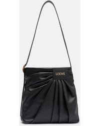 Loewe - Draped Leather Tote Bag - Lyst
