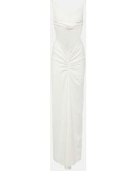 Christopher Esber - Vestido Largo Fusion De Jersey Fruncido - Lyst