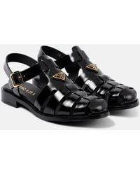 Prada - Sandalen Aus Leder - Lyst