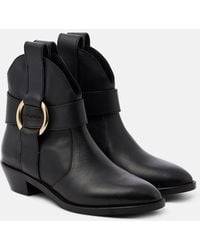 See By Chloé - Leather Western Cowboy Boots Leather - Lyst