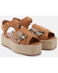 Ulla Johnson - Elsa Snake-Effect Leather Espadrilles - Lyst