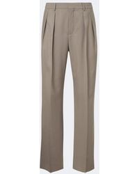 Saint Laurent - Pleated Wool And Mohair Straight Pants - Lyst