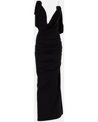 The Attico - Ruched Draped Jersey Gown - Lyst