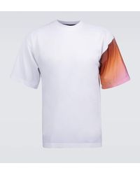 Prada - Contrast-Sleeve T-Shirt - Lyst