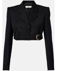Chloé - Cropped Virgin Wool Blazer - Lyst