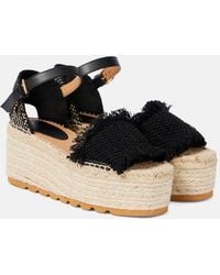 Stella McCartney - Gaia Jacquard Webbing And Alter Mat Espadrilles - Lyst