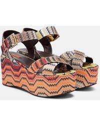Missoni - Julia Zigzag Lame Platform Sandals - Lyst