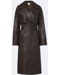Vince - Leather Trench Coat - Lyst