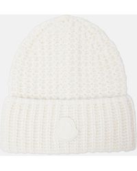 Moncler - Logo Wool And Alpaca-blend Beanie - Lyst