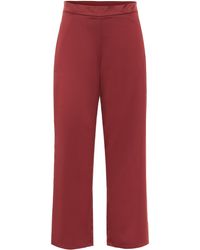 Max Mara Leisure High-Rise-Hose Enfansi in Rot Damen Bekleidung Hosen und Chinos Capri Hosen und cropped Hosen 