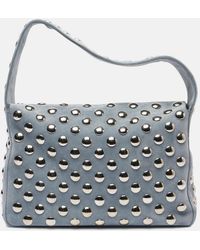 KHAITE - Elena Medium Studded Suede Shoulder Bag - Lyst
