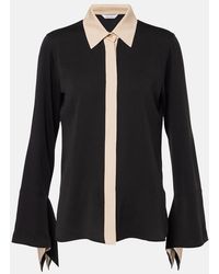 Max Mara - Pio High-Rise Silk Charmeuse Blouse - Lyst