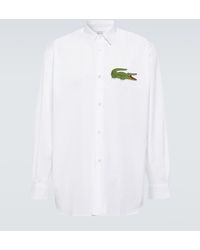 Comme des Garçons - X Lacoste Logo Cotton Poplin Shirt - Lyst