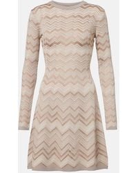 Missoni - Zigzag Knitted Minidress - Lyst