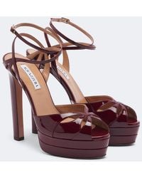 Aquazzura - Moves Patent Leather Platform Sandals - Lyst