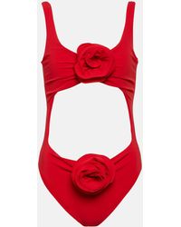 Magda Butrym - Floral-applique Cutout Swimsuit - Lyst