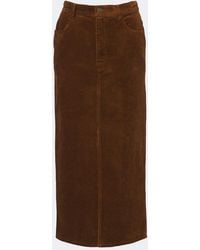 Isabel Marant - Odalie Cotton And Linen Corduroy Maxi Skirt - Lyst