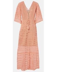 Anna Kosturova - Crochet Cotton Midi Dress - Lyst