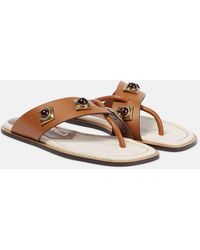 Etro - Crown Me Embellished Leather Sandals - Lyst