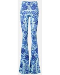 Etro - Printed Jersey Flared Leggings - Lyst