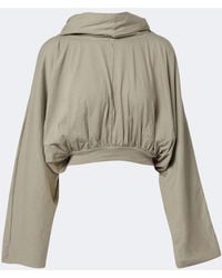 Rick Owens - Drkshdw Cropped Cotton Jersey Hoodie - Lyst