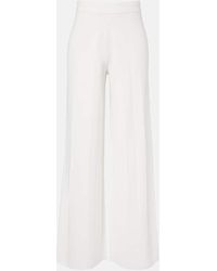 Max Mara - Lama Crepe Wide-Leg Pants - Lyst