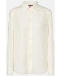 Gucci - Gg Silk Crepe Shirt - Lyst