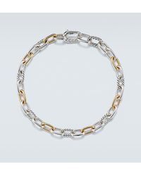 David Yurman - Dy Madison Sterling And 18Kt Chain Bracelet - Lyst