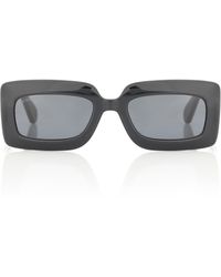 Gucci Black Thick Rectangular Sunglasses | Lyst