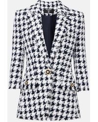 Balmain - Houndstooth Tweed Blazer - Lyst