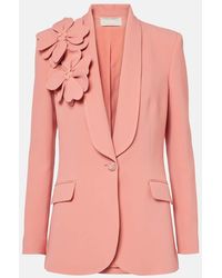 Elie Saab - Floral-Applique Blazer - Lyst