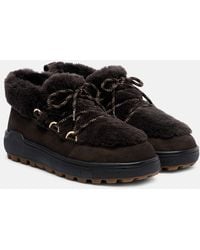 Bogner - Chamonix Shearling-Trimmed Suede Ankle Boots - Lyst