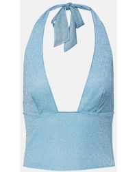 Oséree - Lumiere Halterneck Top - Lyst