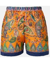 Etro - Paisley High-Rise Shorts - Lyst