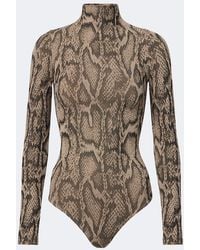 Wolford - Snake-Print Jacquard Bodysuit - Lyst