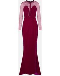 Miss Sohee - Embellished Cotton-Blend Velvet Gown - Lyst