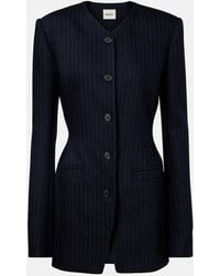 KHAITE - Naran Pinstripe Wool-Blend Blazer - Lyst