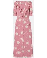 Alessandra Rich - Silk Dress - Lyst