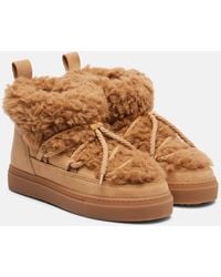 Inuikii - Bottines Apres-Ski Teddy Low En Daim Et Shearling - Lyst