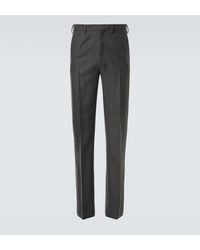 Prada - Prince Of Wales Cropped Virgin Wool Pants - Lyst