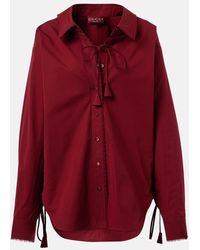 Gucci - Camisa De Popelin De Algodon Con Encaje - Lyst