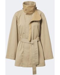 Bottega Veneta - Intrecciato Cotton Trench Coat - Lyst