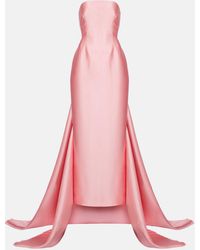 Solace London - Imani Strapless Twill Gown - Lyst